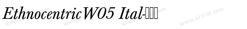 EthnocentricW05 Ital字体转换